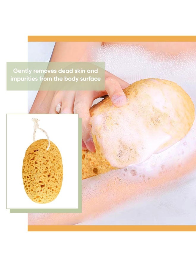 قطعتان من إسفنجات الاستحمام للجسم للبالغين، إسفنجة استحمام كبيرة للنساء والرجال، إسفنجة طبيعية ناعمة على شكل قرص العسل، إسفنجات استحمام للجسم لتقشير البشرة وتنظيفها بعمق، مناسبة للبشرة الحساسة - Image 4